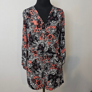 EUC *H&M* Women's Casual Floral Summer Shorts Romper w/Pockets 8